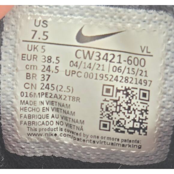 NIKE AIR ZOOM WINFLO 8 Sz 7.5 Dark Beetroot CW3421-600 Women's Running Shoes - Picture 9 of 9